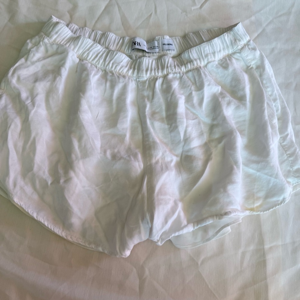 White Casual Shorts